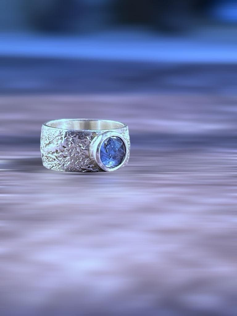 Anillo Plata 950 + cianita.